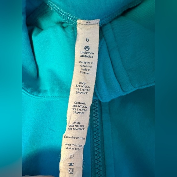 LULULEMON SRGE Surge Blue Nice Asana Jacket size 6(j10) - Picture 9 of 12